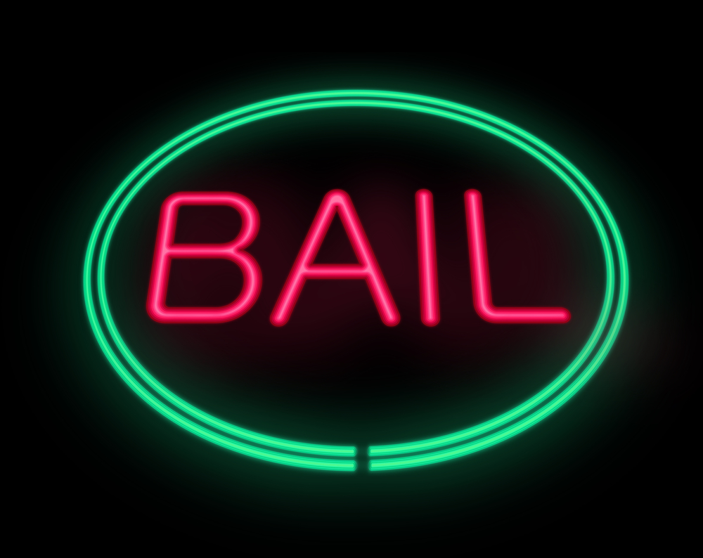 Illustration depicting a neon signage with a bail concept.